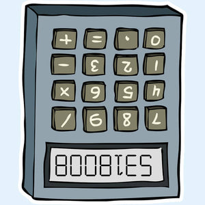 Boobies Calculator Sticker